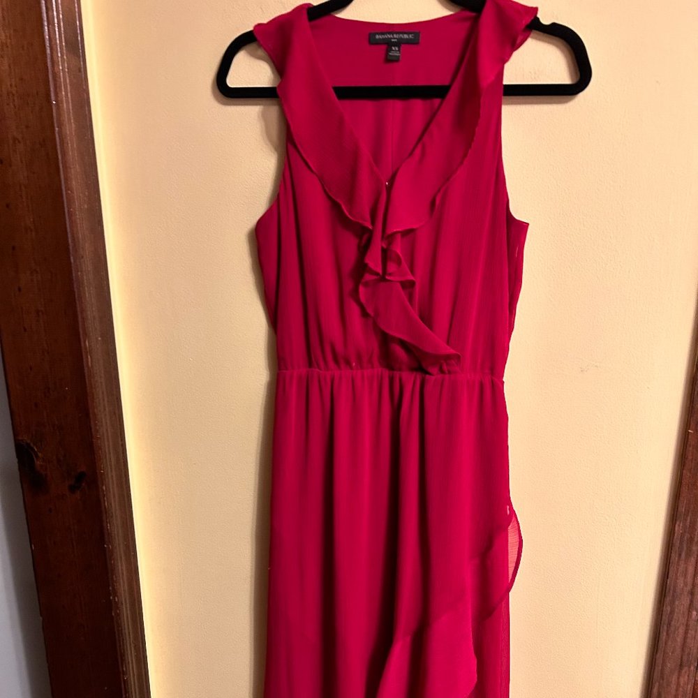 Flowy, high low chiffon dress